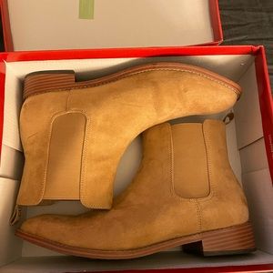 GUESS Mens Tan Jeb Chelsea Boots 9.5